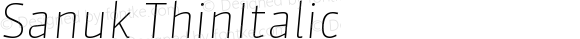 Sanuk Thin Italic