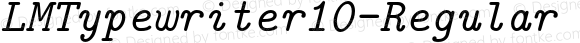 LMTypewriter10-Regular Italic