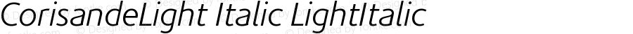 CorisandeLight Italic