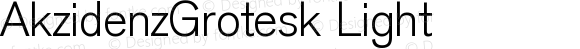 AkzidenzGrotesk Light