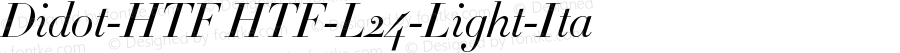 Didot-HTF HTF-L24-Light-Ita Version 001.000