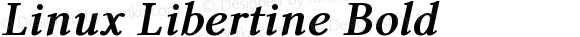 Linux Libertine Bold Italic