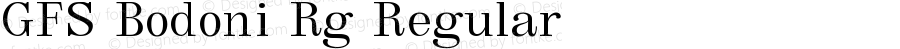 GFS Bodoni Regular