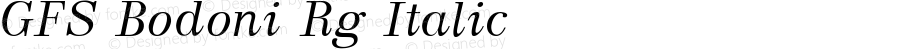 GFS Bodoni Italic