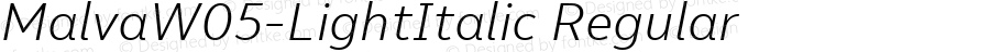 MalvaW05-LightItalic Regular