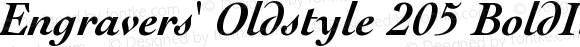 Engravers' Oldstyle 205 Bold Italic