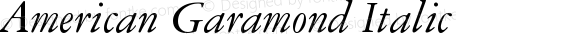 American Garamond Italic Version 003.001