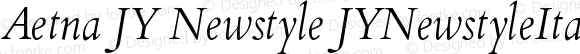 Aetna JY Newstyle Italic