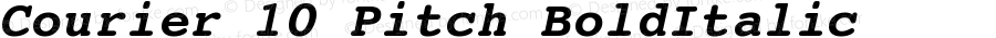 Courier 10 Pitch Bold Italic