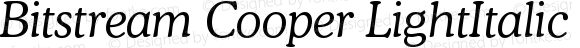 Bitstream Cooper Light Italic