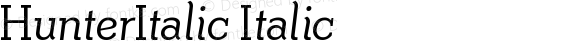 HunterItalic Italic