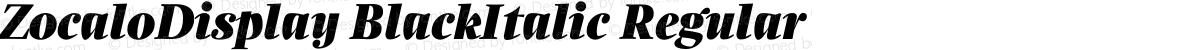 ZocaloDisplay BlackItalic Regular