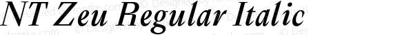 NT Zeu Regular Italic