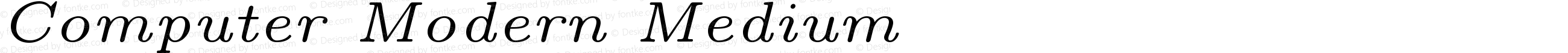 Computer Modern Italic