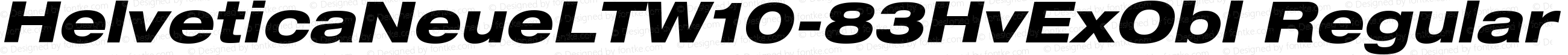 Helvetica Neue LT W10 83HvExObl