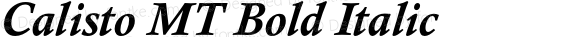 Calisto MT Bold Italic Version 1.62