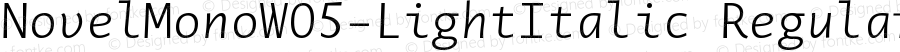 Novel Mono W05 Light Italic