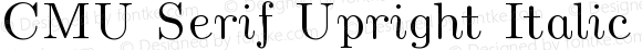 CMU Serif Upright Italic UprightItalic