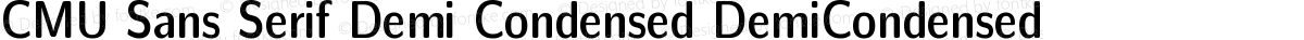 CMU Sans Serif Demi Condensed DemiCondensed