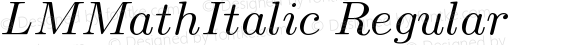 LMMathItalic9 Regular