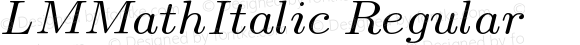 LMMathItalic8 Regular