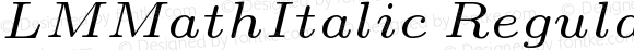 LMMathItalic6 Regular