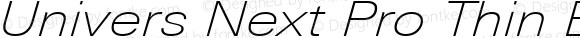 Univers Next Pro Thin Ext Italic