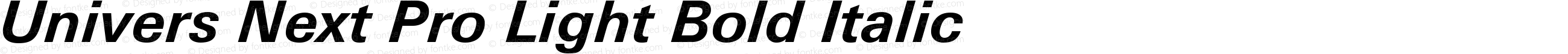 Univers Next Pro Bold Italic