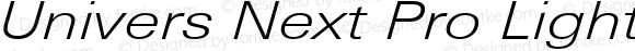 Univers Next Pro Light Ext Italic