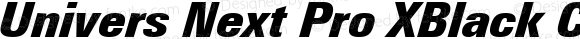 Univers Next Pro XBlack Cond Italic