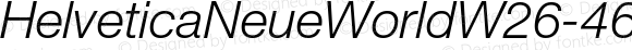 HelveticaNeueWorldW26-46LtIt Regular