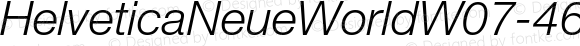 HelveticaNeueWorldW07-46LtIt Regular