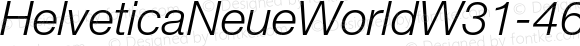 HelveticaNeueWorldW31-46LtIt Regular