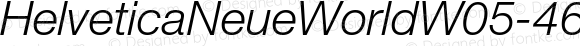 HelveticaNeueWorldW05-46LtIt Regular