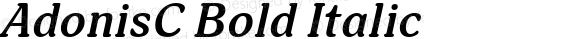 AdonisC Bold Italic