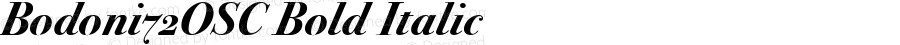 Bodoni72OSC Bold Italic