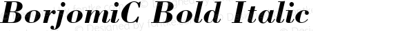 BorjomiC Bold Italic