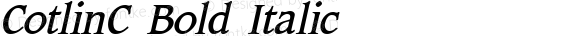 CotlinC Bold Italic