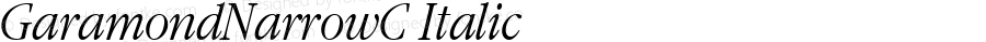 GaramondNarrowC Italic