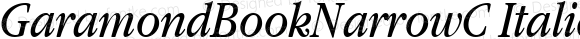 GaramondBookNarrowC Italic
