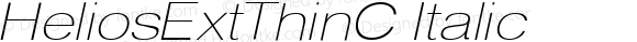 HeliosExtThinC Italic