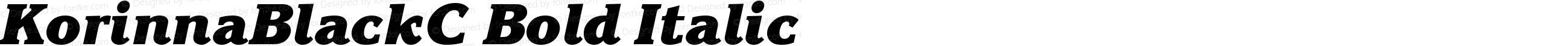 KorinnaBlackC Bold Italic