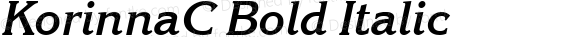 KorinnaC Bold Italic