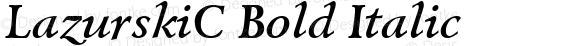 LazurskiC Bold Italic