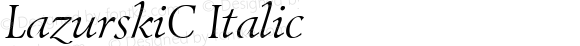 LazurskiC Italic