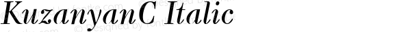 KuzanyanC Italic