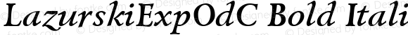 LazurskiExpOdC Bold Italic