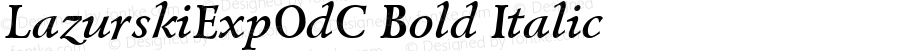 LazurskiExpOdC Bold Italic