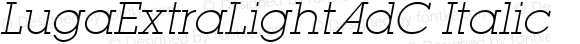 LugaExtraLightAdC Italic