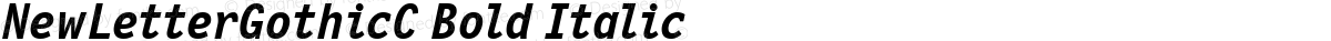 NewLetterGothicC Bold Italic